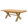 Provence 2.3m Cross Leg Extending Oak Table Oval Corners - 20% OFF SPRING SALE - 5