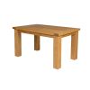 Riga 140cm Oak Table 6 Lichfield Brown Leather Oak Chair Set - 11