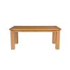 Riga 180cm Oak Table 8 Lichfield Brown Leather Oak Chair Set - 11