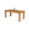 Riga 180cm Oak Table 8 Lichfield Brown Leather Oak Chair Set - 9