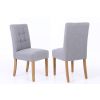 Sudbury Silver Grey Fabric Oak Dining Chair - SPRING SALE - 4