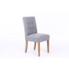 Sudbury Silver Grey Fabric Oak Dining Chair - SPRING SALE - 5
