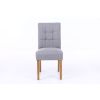 Sudbury Silver Grey Fabric Oak Dining Chair - SPRING SALE - 8