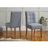 Sudbury Silver Grey Fabric Oak Dining Chair - SPRING SALE - 2