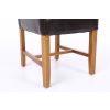 Titan Dark Brown Leather Scroll Back Dining Chair Oak Legs - 10% OFF SPRING SALE - 8