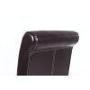 Titan Dark Brown Leather Scroll Back Dining Chair Oak Legs - 10% OFF SPRING SALE - 9