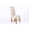 Titan Cream Scroll Back Leather Dining Chair - 20% OFF WINTER SALE - 4