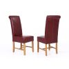 Titan Claret Red Scroll Back Leather Dining Chair - 20% OFF SPRING SALE - 3