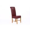 Titan Claret Red Scroll Back Leather Dining Chair - 20% OFF SPRING SALE - 4