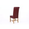 Titan Claret Red Scroll Back Leather Dining Chair - 20% OFF SPRING SALE - 5
