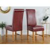 Titan Claret Red Scroll Back Leather Dining Chair - 20% OFF SPRING SALE - 2
