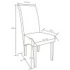Tuscan Dark Brown Leather Scroll Back Dining Chair Oak Legs - SPRING SALE - 6
