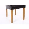 Tuscan Dark Brown Leather Scroll Back Dining Chair Oak Legs - SPRING SALE - 9