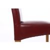 Tuscan Claret Red Leather Scroll Back Dining Chair Oak Legs - WINTER SALE - 8