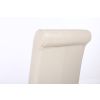Tuscan Cream Leather Scroll Back Dining Chair Oak Legs - SPRING SALE - 8