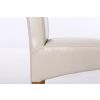 Tuscan Cream Leather Scroll Back Dining Chair Oak Legs - SPRING SALE - 9