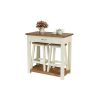 Tutbury Cream Painted Oak Breakfast Table Kitchen Stool Set - SPRING SALE - 3