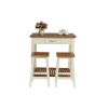 Tutbury Cream Painted Oak Breakfast Table Kitchen Stool Set - SPRING SALE - 7