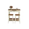 Tutbury Cream Painted Oak Breakfast Table Kitchen Stool Set - SPRING SALE - 8