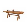 Country Oak 2.3m Cross Leg Extending Dining Table Oval Corners - SPRING SALE - 4