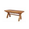 Country Oak 2.3m Cross Leg Extending Dining Table Oval Corners - SPRING SALE - 5