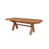 Country Oak 2.3m Cross Leg Extending Dining Table Oval Corners - SPRING SALE - 6