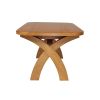 Country Oak 2.3m Cross Leg Extending Dining Table Oval Corners - SPRING SALE - 10
