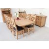 Country Oak 2.3m Cross Leg Extending Dining Table Oval Corners - 10% OFF CODE SAVE - 16