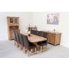 Country Oak 2.3m Cross Leg Extending Dining Table Oval Corners - SPRING SALE - 17