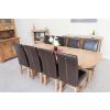 Country Oak 2.3m Cross Leg Extending Dining Table Oval Corners - 10% OFF CODE SAVE - 18