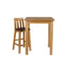 Tall Country Oak Breakfast Bar Table 80cm Square - SPRING SALE - 5