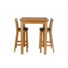 Tall Country Oak Breakfast Bar Table 80cm Square - 10% OFF SPRING SALE - 10