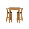 Tall Country Oak Breakfast Bar Table 80cm Square - SPRING SALE - 10