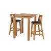 Tall Country Oak Breakfast Bar Table 80cm Square - SPRING SALE - 12