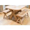 Country Oak 1.2m x Leg Solid Oak Dining Bench - 20% OFF SPRING SALE - 21