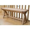 Country Oak 1.2m x Leg Solid Oak Dining Bench - 20% OFF WINTER SALE - 14