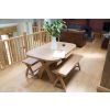 Country Oak 1.2m x Leg Solid Oak Dining Bench - 20% OFF SPRING SALE - 18