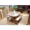 Country Oak 1.2m x Leg Solid Oak Dining Bench - 20% OFF SPRING SALE - 18