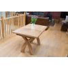 Country Oak 1.3 to 1.8m Cross Leg Oak Dining Table - 10% OFF SPRING SALE - 13