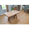 Country Oak 1.3 to 1.8m Cross Leg Oak Dining Table - 10% OFF CODE SAVE - 16