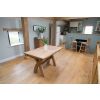 Country Oak 1.3 to 1.8m Cross Leg Oak Dining Table - 20% OFF SPRING SALE - 20