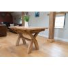 Country Oak 1.3 to 1.8m Cross Leg Oak Dining Table - 10% OFF CODE SAVE - 21