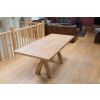 Country Oak 1.3 to 1.8m Cross Leg Oak Dining Table - 10% OFF SPRING SALE - 10