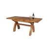Country Oak 1.3 to 1.8m Cross Leg Oak Dining Table - 10% OFF WINTER SALE - 7