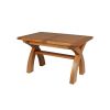 Country Oak 1.3 to 1.8m Cross Leg Oak Dining Table - 20% OFF SPRING SALE - 26