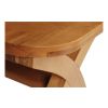 130cm to 180cm Country Oak X Leg Butterfly Extending Table Oval Corners - 10% OFF WINTER SALE - 16