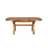 130cm to 180cm Country Oak X Leg Butterfly Extending Table Oval Corners - 10% OFF CODE SAVE - 13