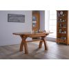 130cm to 180cm Country Oak X Leg Butterfly Extending Table Oval Corners - 10% OFF CODE SAVE - 2