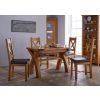 130cm to 180cm Country Oak X Leg Butterfly Extending Table Oval Corners - 20% OFF SPRING SALE - 5