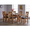 Country Oak 2.8m X Leg Double Extending Large Dining Table - 20% OFF SPRING SALE - 5